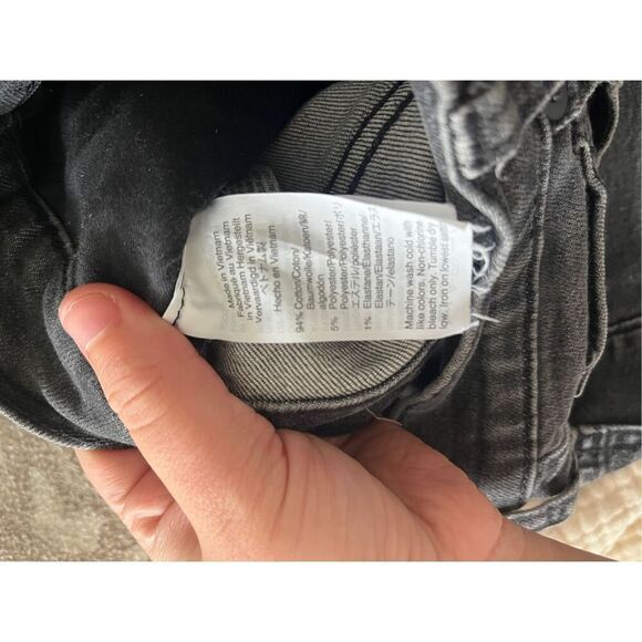 Madewell The Perfect Vintage Crop Jeans Straight Black/Grey Denim Size 25 - Picture 6 of 7